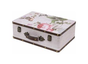 4010537643218 - HMF VKO102 Holzkoffer im Vintage-Design Rose 38 x 26 x 13 cm