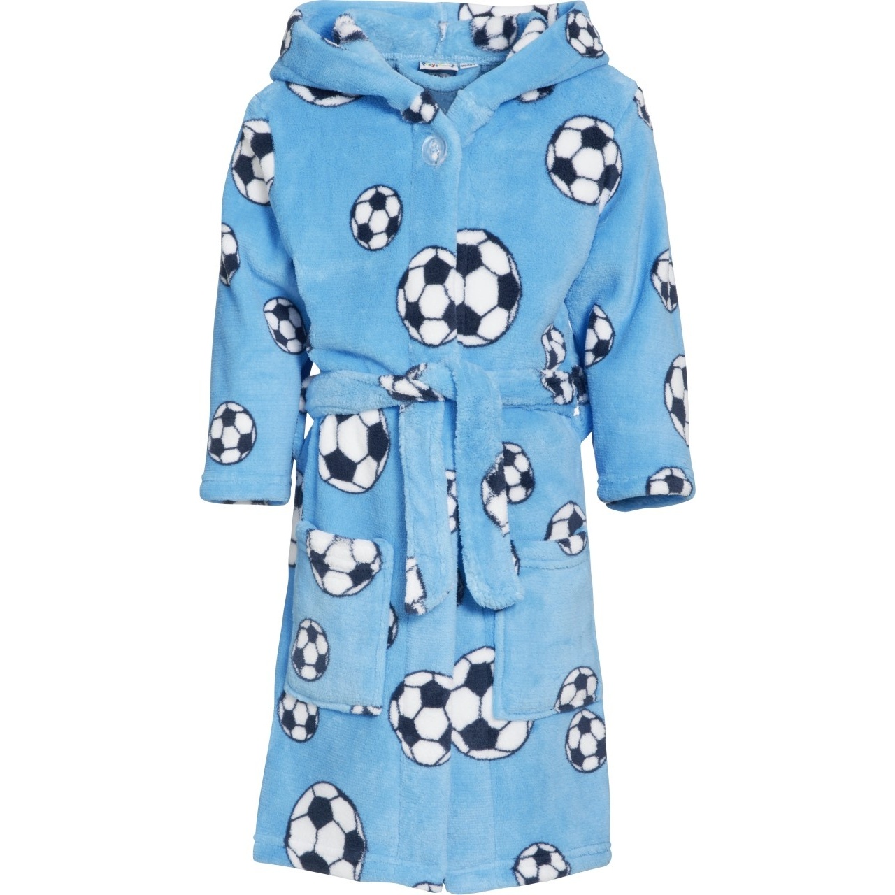 4010952336764 - Kinderfleece-Bademantel Soccer