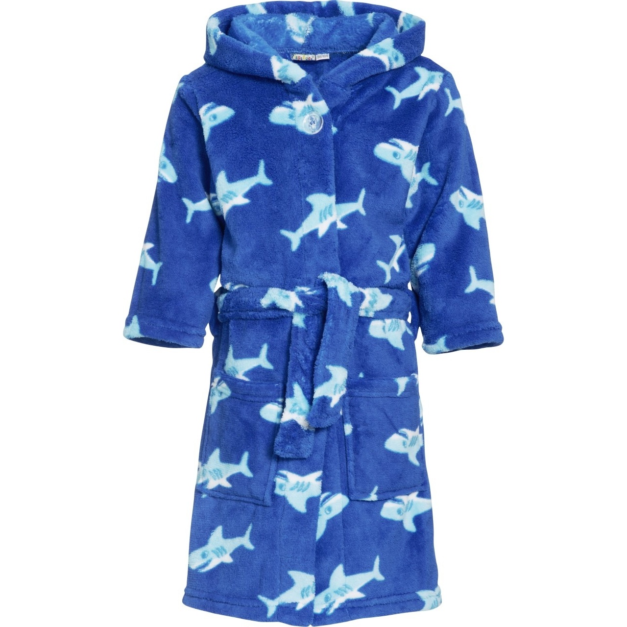 4010952376456 - Kinderfleece-Bademantel Shark