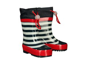 4010952463095 - - Gummistiefel MARITIM FLAIR gestreift in weiß marine Gr20 21