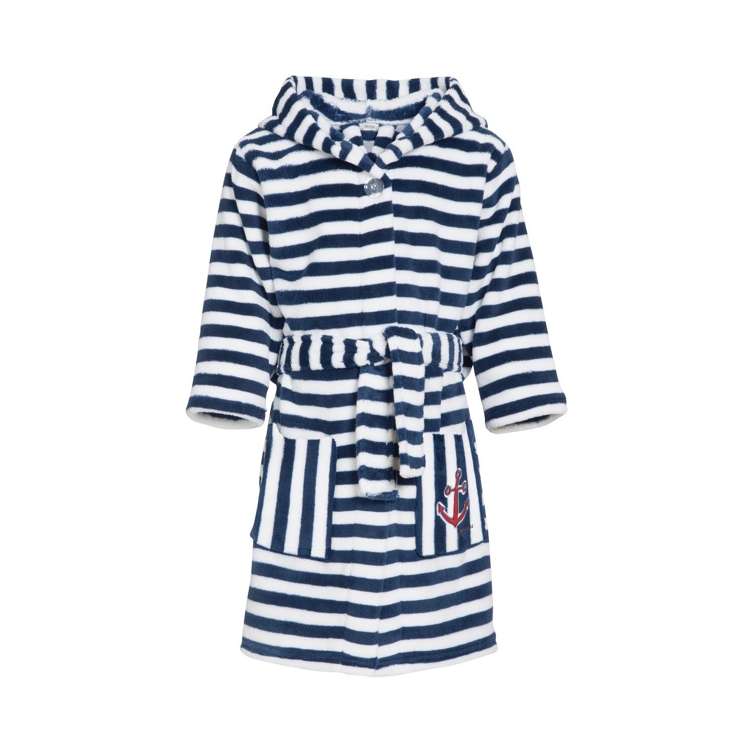 4010952505085 - Kinderfleece-Bademantel Striped Maritime