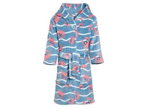 4010952555318 - - Fleece-Bademantel KREBS in blau pink Gr86 92