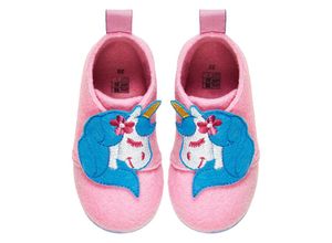 4010952558050 - - Filz-Hausschuhe EINHORN in rosa Gr20