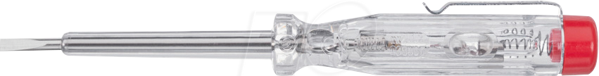 4010995052713 - Spannungsprüfer 220-250 volt schlitz transparent mit ansteckclip (05271) 30 mm x 60 mm - Wiha