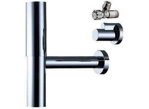 4011097369563 - hansgrohe Siphon Flowstar komplett chrom mit zwei Eckventilen und Schubern 52120000