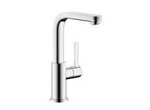 4011097641850 - Metris s Waschtischarmatur mit Push-Open-Abfluss und hohem Auslauf Chrom - Hansgrohe