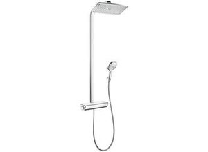 4011097679549 - hansgrohe Showerpipe Raindance Select E chrom mit Kopfbrause Raindance E Air 1jet 360mm 27112000