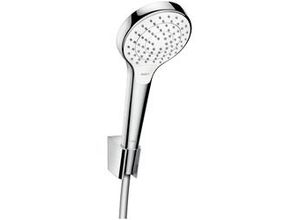 4011097744865 - Croma Select s Brausehalterset Vario mit Brauseschlauch 160 cm 26411400 weiß  chrom - 26411400 - Hansgrohe