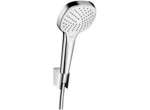 4011097757032 - Croma Select e Brausehalterset Vario mit Brauseschlauch 125 cm 26425400 weiß  chrom - 26425400 - Hansgrohe