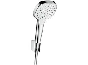 4011097757049 - hansgrohe Brausenset Croma Select E 1jet Porter Brauseschlauch 1250mm weiß chrom 26424400