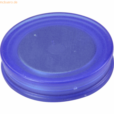 4011123659309 - Glasboard-Rundmagnet Neodym 25x6mm blau transparent VE=4 Stück