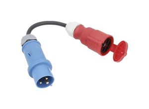 4011160613753 - As-schwabe - Adapterkabel 03 m cee Stecker 3-polig 32 a auf cee Kupplung 400 v 32 a 5-polig