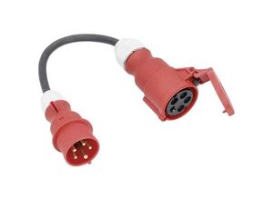 4011160613760 - As-schwabe - Adapterkabel 03 m cee Stecker 5-polig 16 a auf cee Kupplung 400 v 32 a 5-polig