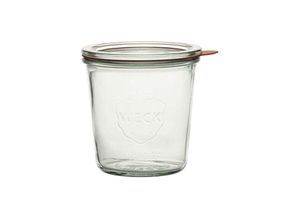 4011162742802 - Einkochgläser 500 ml 4 Stück mit Glas Deckel Dichtungsringe Klammern - Weck
