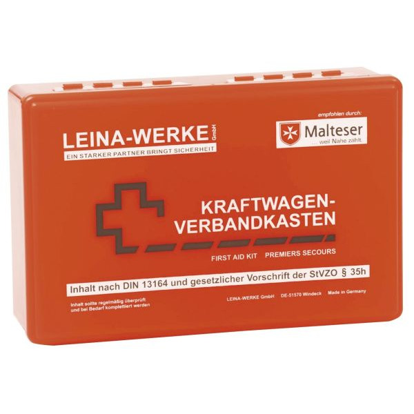 4011166100059 - KFZ-Verbandkasten Standard rot gefüllt DIN 13164 4011166100059 - KFZ-Verbandkasten Standard rot gefüllt DIN 13164