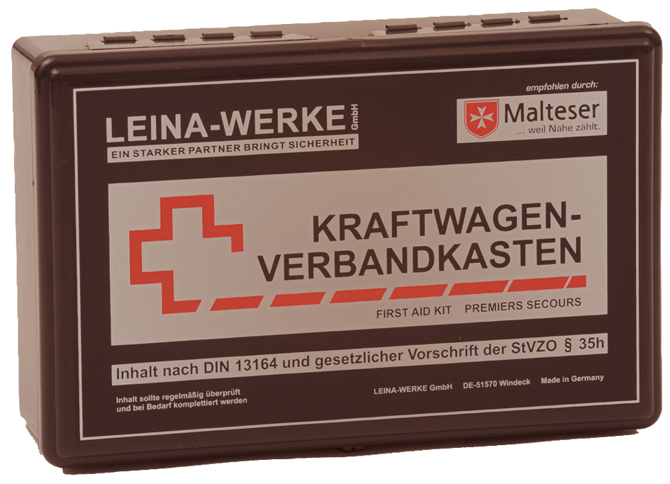 4011166101049 - LEINA KFZ-Verbandkasten Unser Bester Inhalt DIN 13164