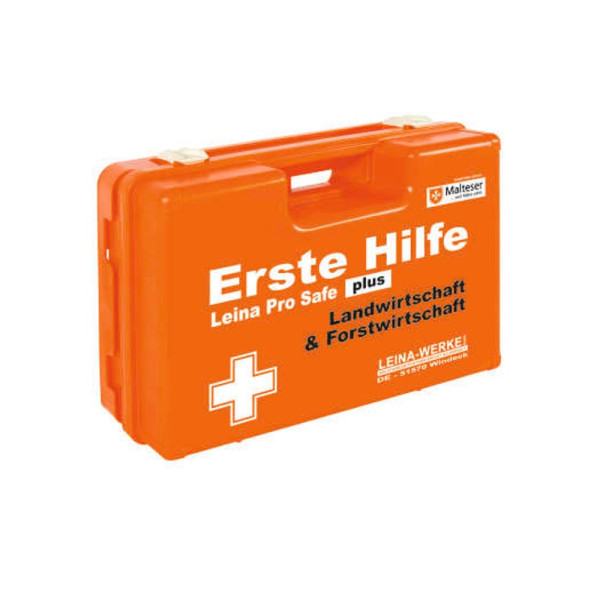 4011166211243 - Erste-Hilfe-Kasten Pro Safe plus Land- & Forstwirtschaft DIN 13169 + branchenbezogene Zusatzerweiterung orange 4011166211243 Lei