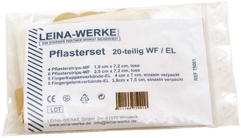 4011166750018 - LEINA Pflasterset 20-teilig elastisch wasserfest hautfarbe