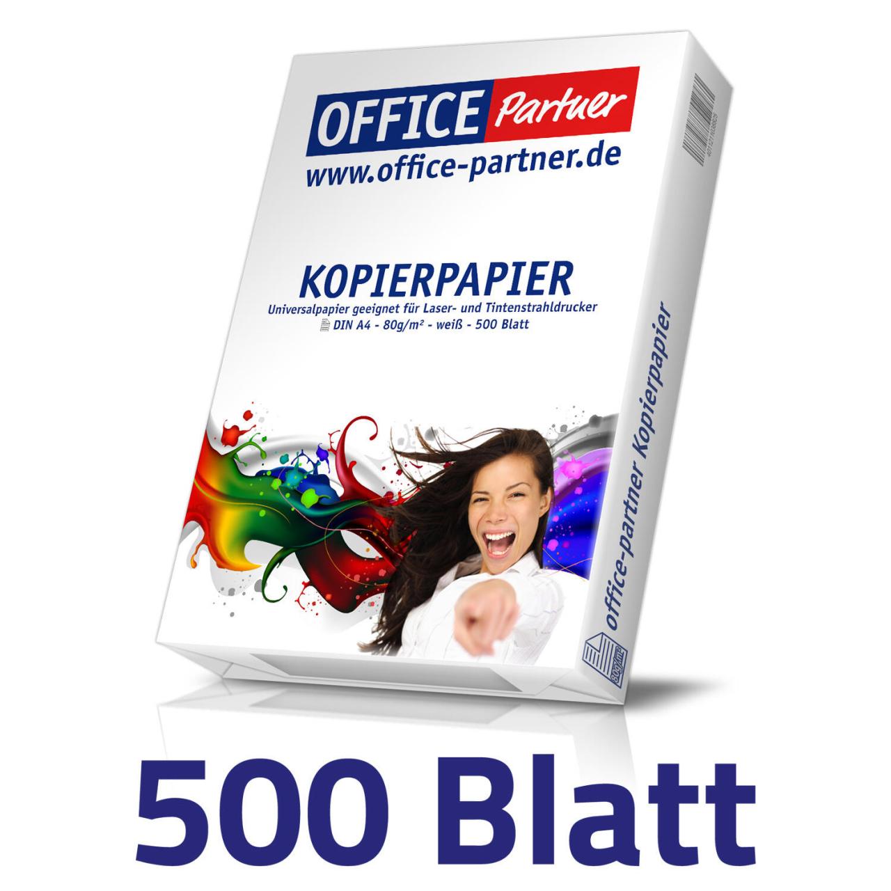 4011211075776 - OFFICE Partner Premium Kopierpapier weiß - DIN A4 80g m² - 500 Blatt