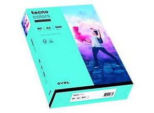 4011211076643 - Farbiges Kopierpapier tecno colors DIN A4 80 g m² mittelblau 1 Paket = 500 Blatt