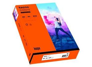 4011211076797 - Farbiges Kopierpapier tecno colors DIN A4 80 g m² intensivorange 1 Paket = 500 Blatt