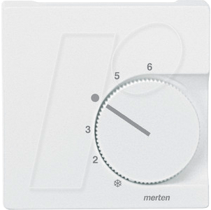 4011281895816 - EL SM 536219 - System M Zentralplatte Temperaturregler polarweiß edelmatt