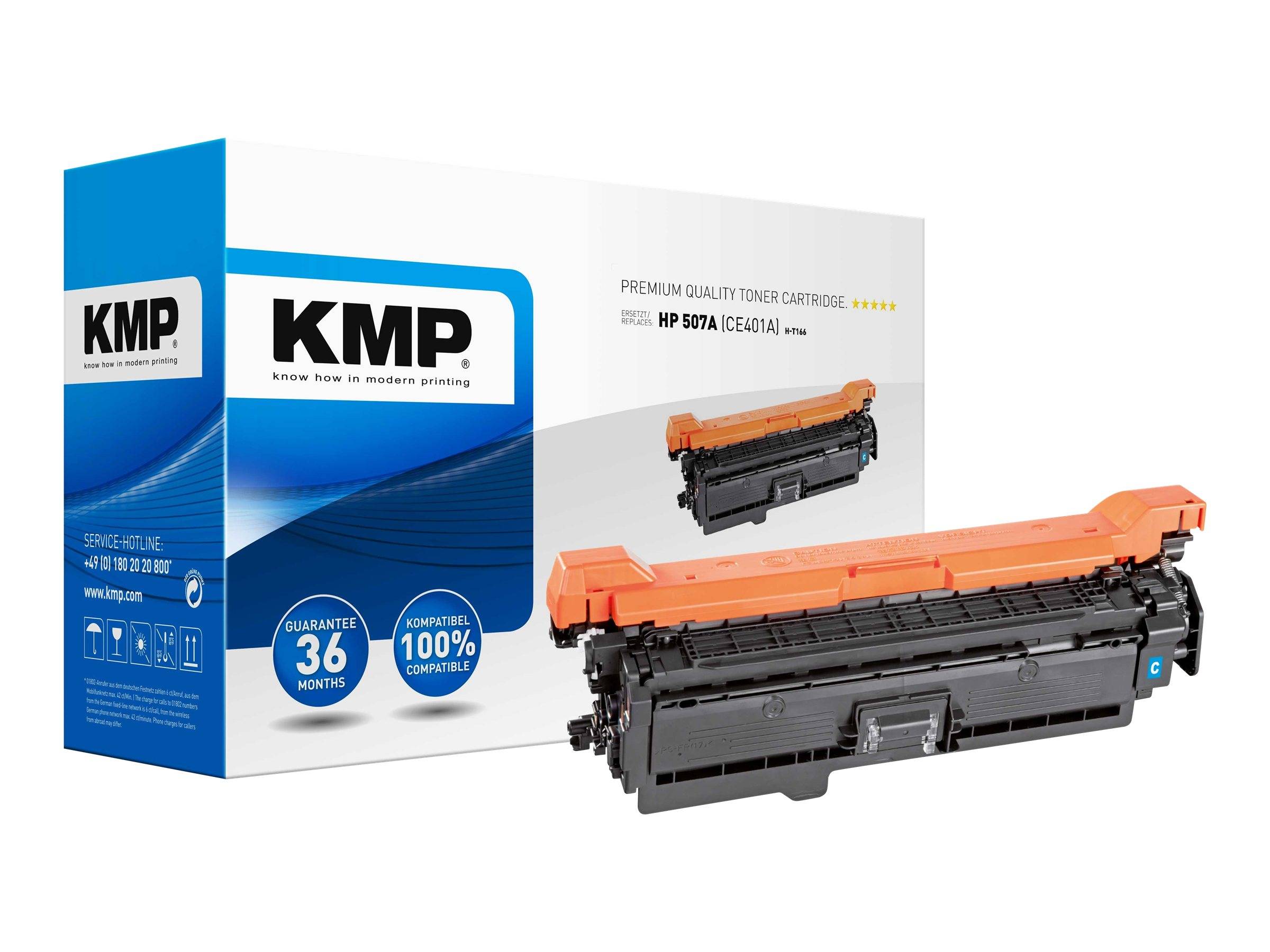 4011324123234 - Toner H-T166 12320003 kompatibel zu HP 507A cyan 4011324123234 KMP