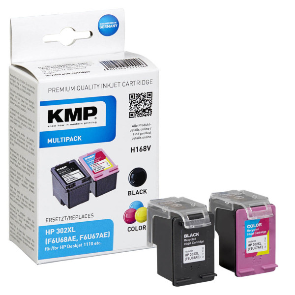 4011324211146 - MULTIPACK H168VX - 2er-Pack - Schwarz Farbe (Cyan Magenta Gelb) - kompatibel - Tintenpatrone - für HP Deskjet 11XX 21XX 36XX  ENVY 45XX  Officejet 38XX 46XX 52XX