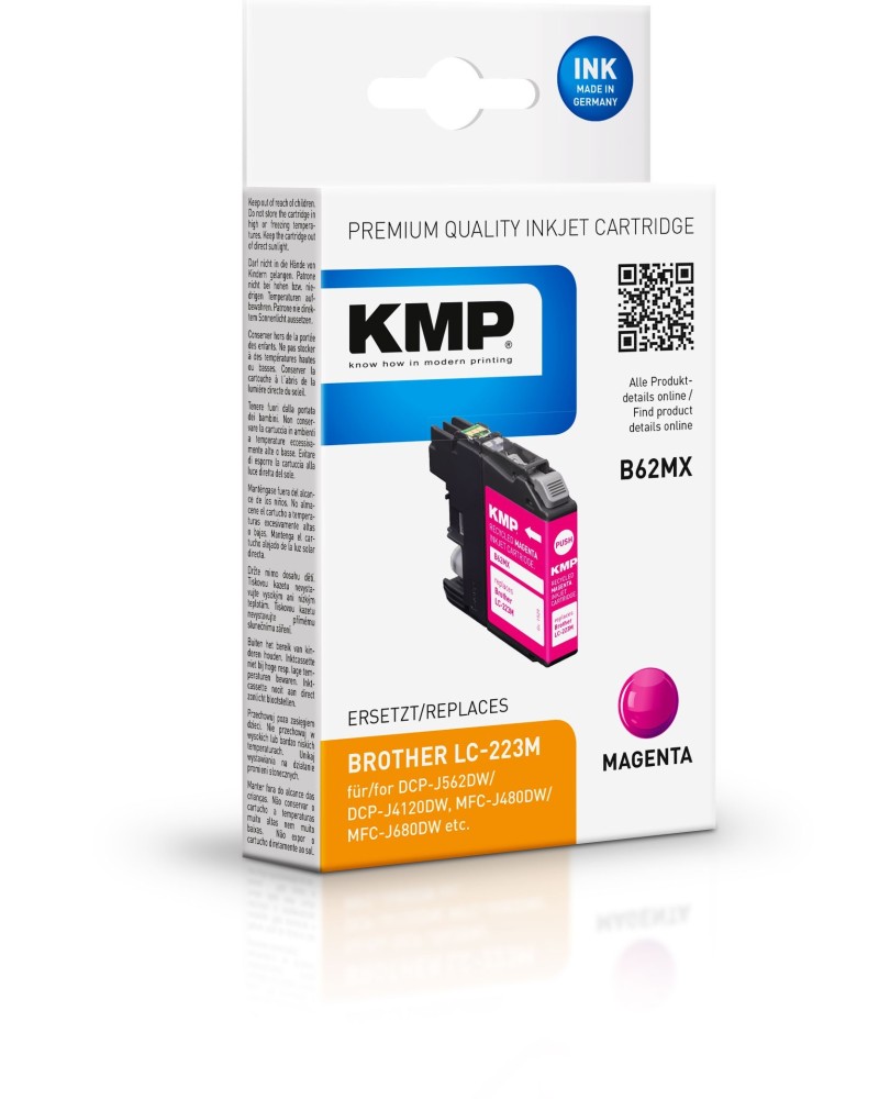 4011324370959 - B62MX - magenta - remanufactured - ink cartridge (alternative for Brother LC-223M) - Tintenpatrone Magenta