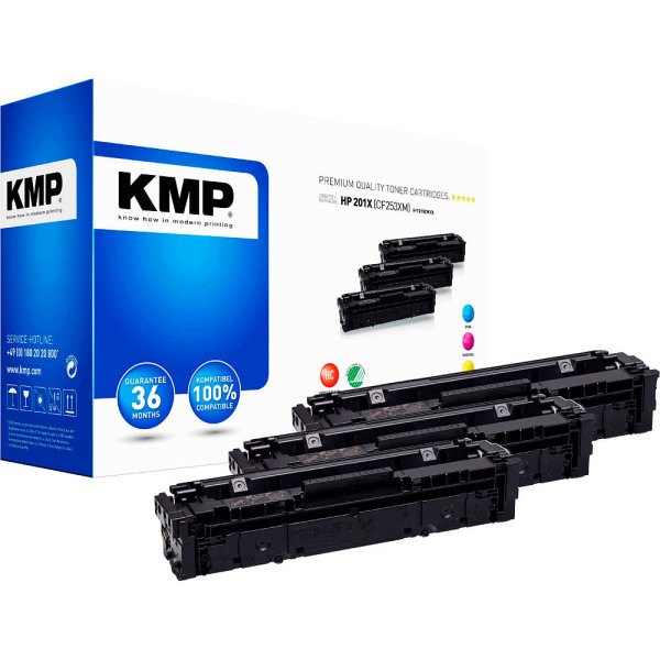 4011324374698 - Toner H-T215VX 25363030 kompatibel zu HP 201X Multipack cyan magenta gelb 4011324374698 3 Stück