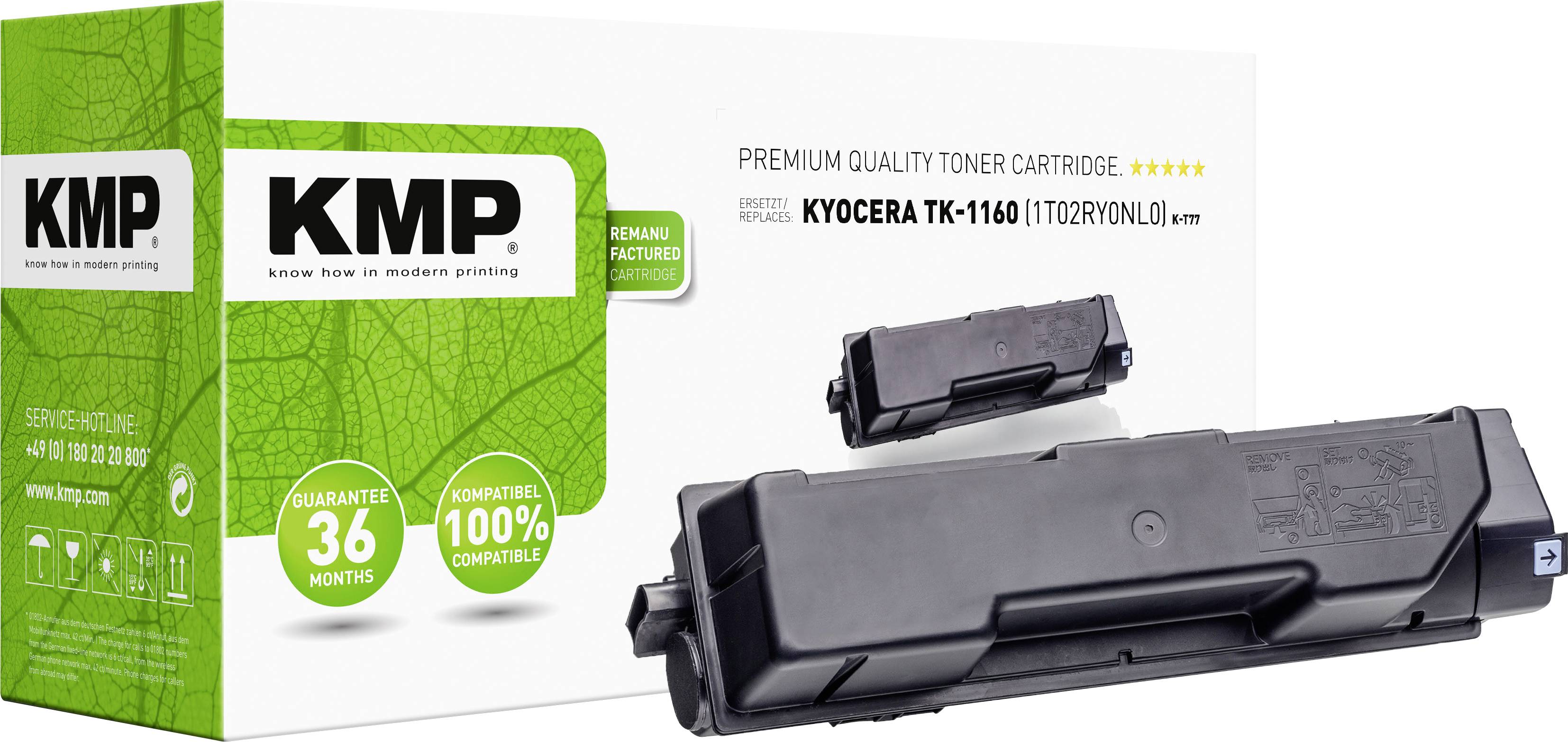 4011324692198 - K-T77 - black - toner cartridge (alternative for Kyocera TK-1160 Kyocera 1T02RY0NL0) - Tonerpatrone Schwarz