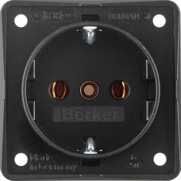 4011334055136 - BER Steckdose Schuko Integro 09418505 Einsätze schwarz matt 4011334055136 - BER Steckdose Schuko Integro 09418505 Einsätze schwarz matt