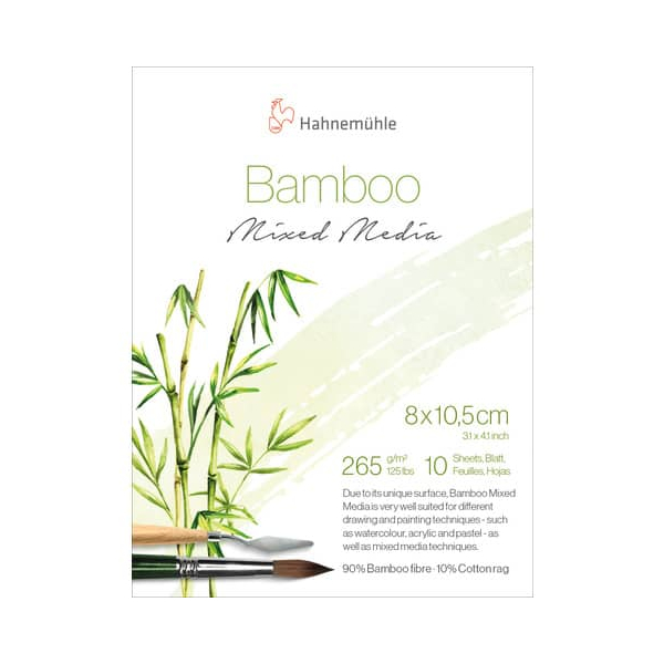 4011367030742 - Mixed Media Block Bamboo - 8x105 cm 265 g qm 10 Blatt 4011367030742 HAHNEMÜHLE