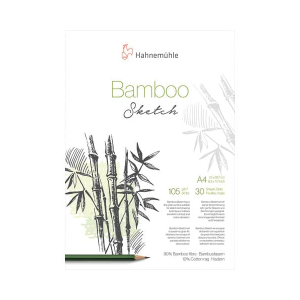 4011367285616 - Skizzenblock Bamboo - A4 105 g qm 30 Blatt 4011367285616 HAHNEMÜHLE