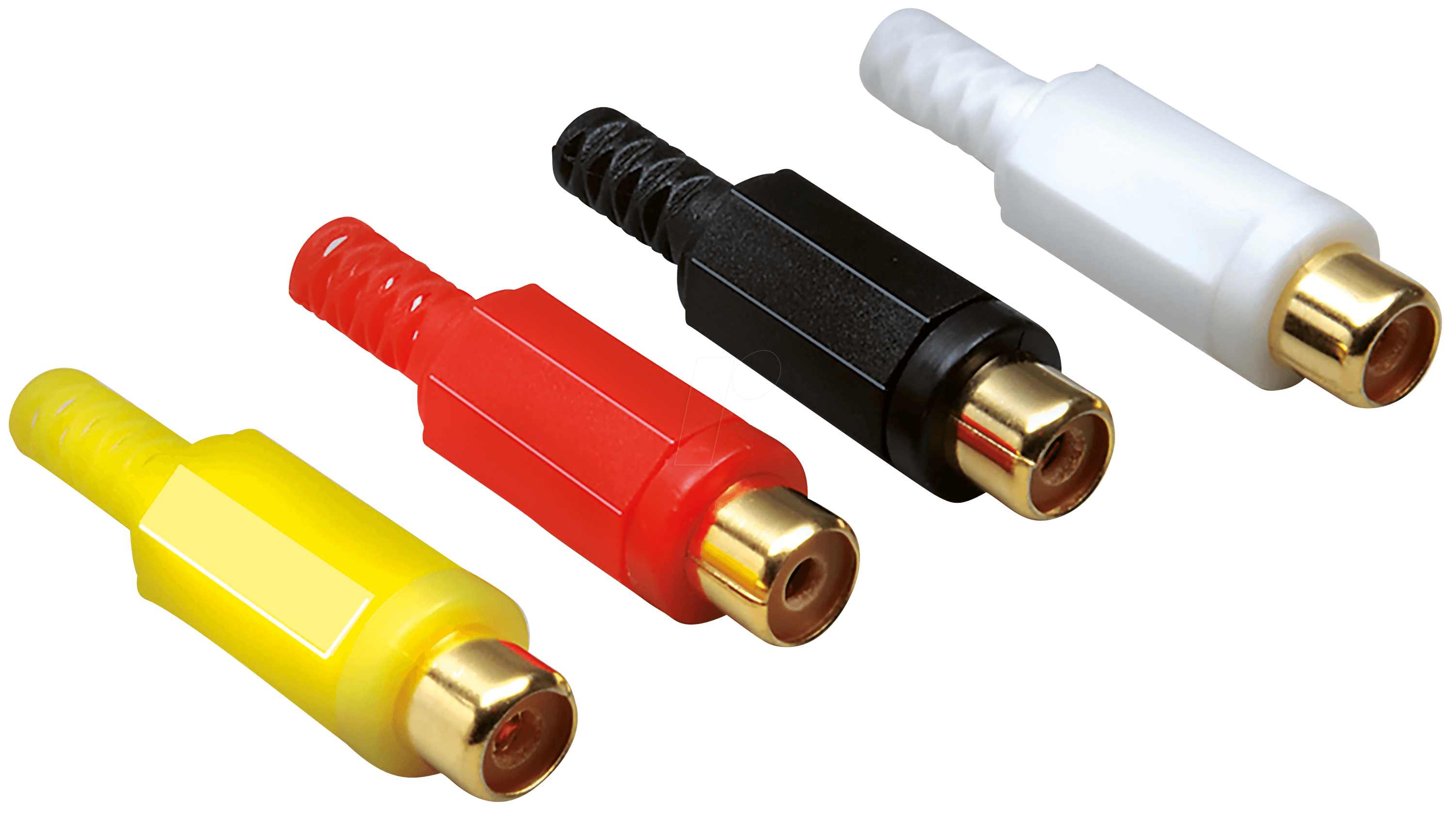 4011376709974 - 0105002 T - Cinchkupplung Farbcodierung rot Kontakte vergoldet