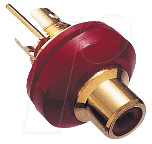 4011376710161 - CBGI RT - Cinch-Einbaubuchse Farbcodierung rot vergoldet 4011376710161 - CBGI RT - Cinch-Einbaubuchse Farbcodierung rot vergoldet
