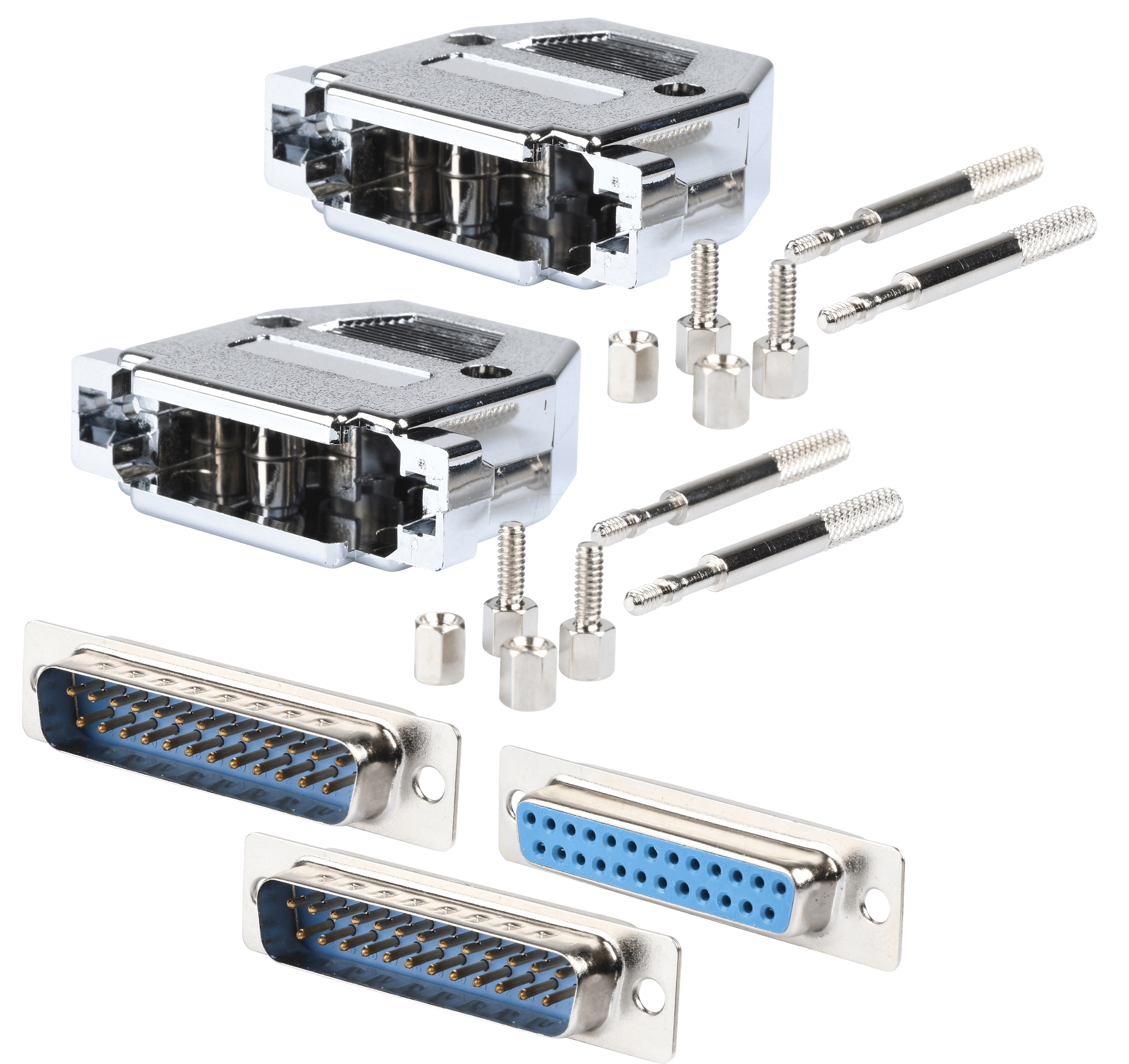 4011376715500 - D-SUB SET15 - D-Sub Set - 2x Gehäuse + Einsätze 15-pol