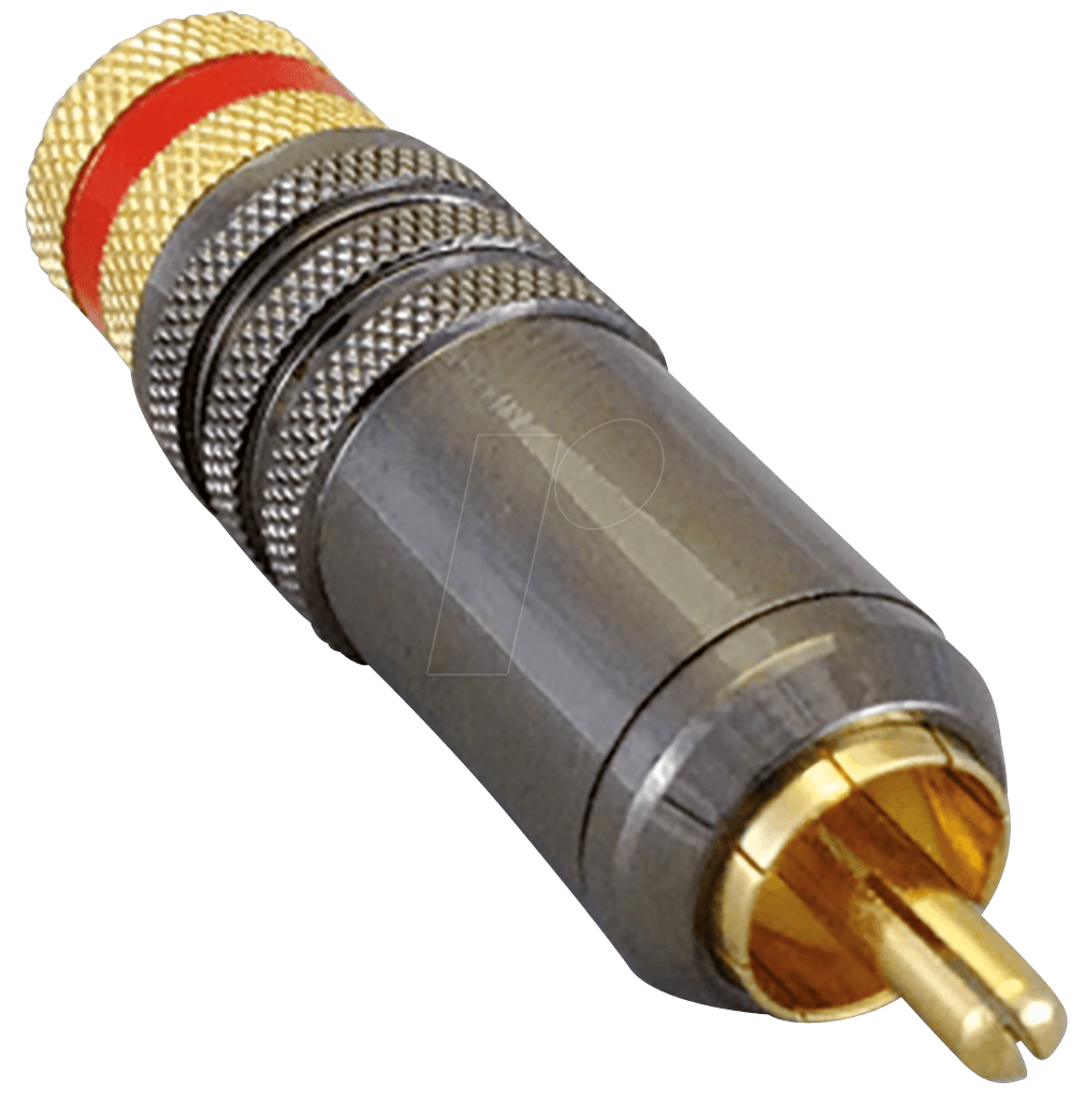 4011376719621 - 0101021 - Cinchstecker Farbcodierung rot Kontakte vergoldet