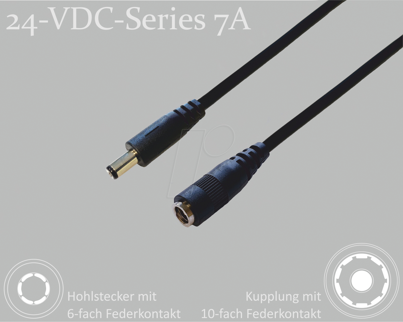 4011376756992 - 075915 - Verlängerung 2000 mm 25 mm 24 V DC 7 A