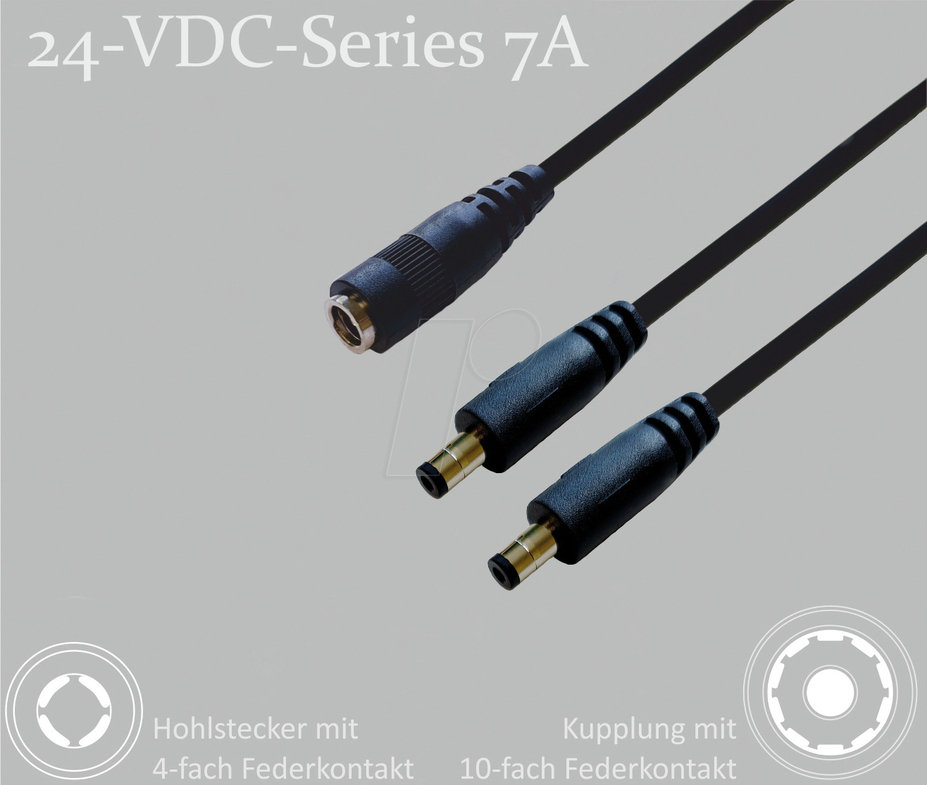 4011376759368 - 075919 - Adapterkabel 300 mm DC-Kupplung auf 2x DC-Stecker