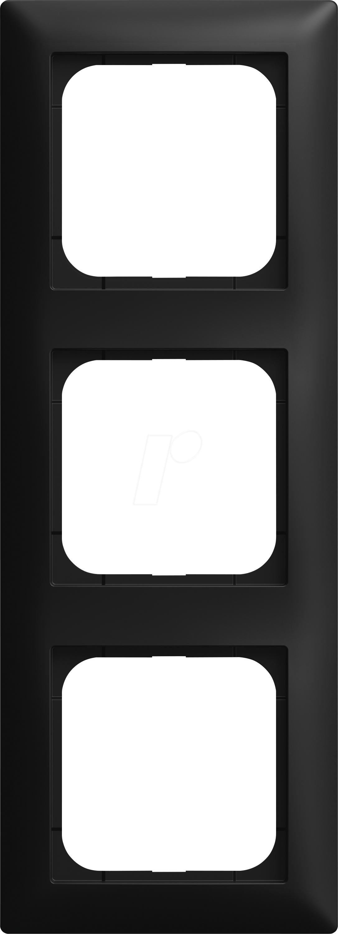 4011395360132 - BJ 1723-915 - Abdeckrahmen 3-fach schwarz matt - Busch-balance® SI