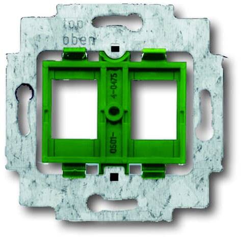 4011395743706 - BJ UP Tragring mit grünem Sockel 1810 für 2 Modular Jack Einsätze