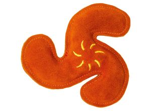 4011599947962 - Hundespielzeug aus Leder - Wurfstern orange - Aumüller