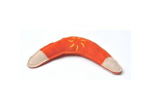 4011599947979 - Hundespielzeug aus Leder - Boomerang orange - Aumüller