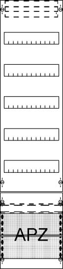 4011617540076 - Striebel Verteilerfeld mit APZ FV17A2 5-reihig 1050mm BH3
