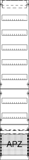 4011617540083 - Striebel Verteilerfeld mit APZ FV19A2 7-reihig 1350mm