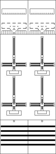 4011617541578 - Striebel Komplettfeld 4 Zähler DF29C4 bestückt und vorverdrahtet 1350mm BH5