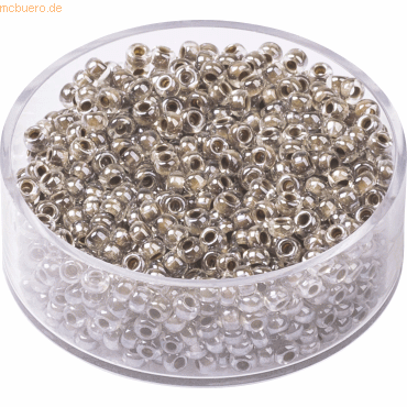 4011643406834 - 6 x Rocailles 25 mm rauchsilber VE=13g