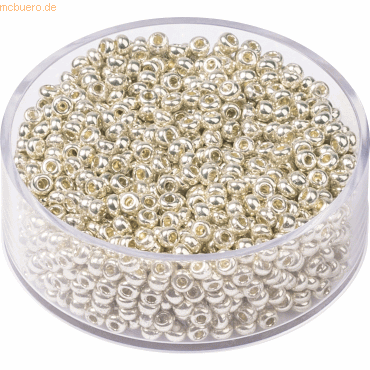 4011643407336 - 6 x Rocailles 25 mm silber VE=13g