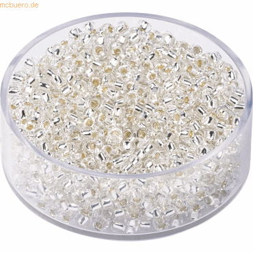 4011643408043 - 6 x Rocailles 25 mm silber VE=13g